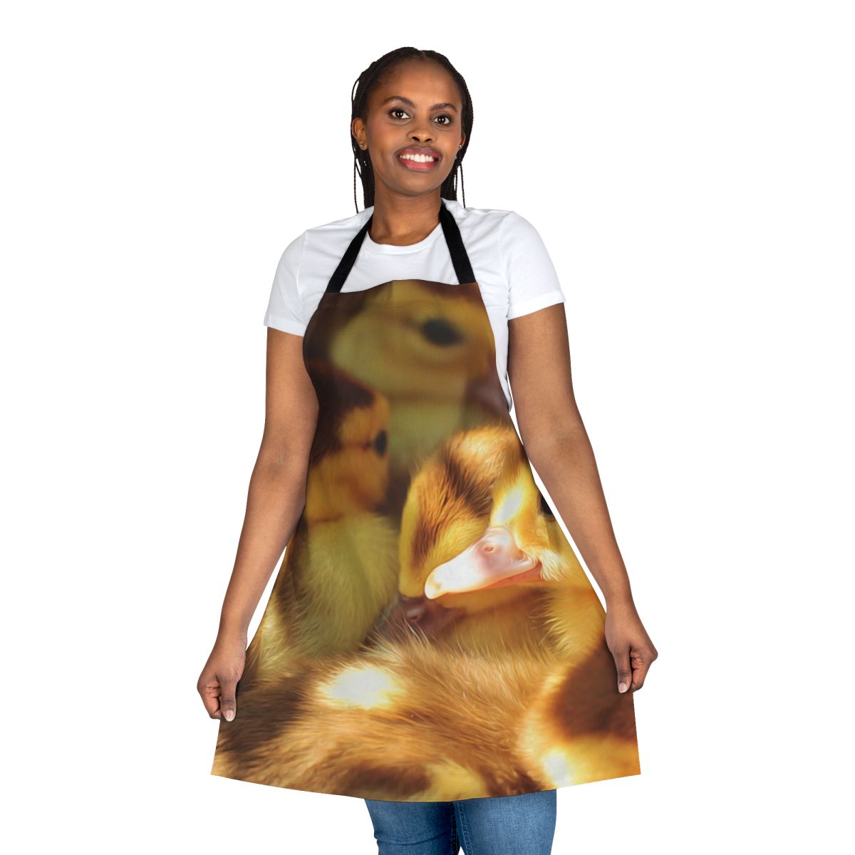 Apron featuring a group of cute, fluffy yellow ducklings