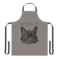 Stylish black and white french bulldog apron with a cute design for dog owners