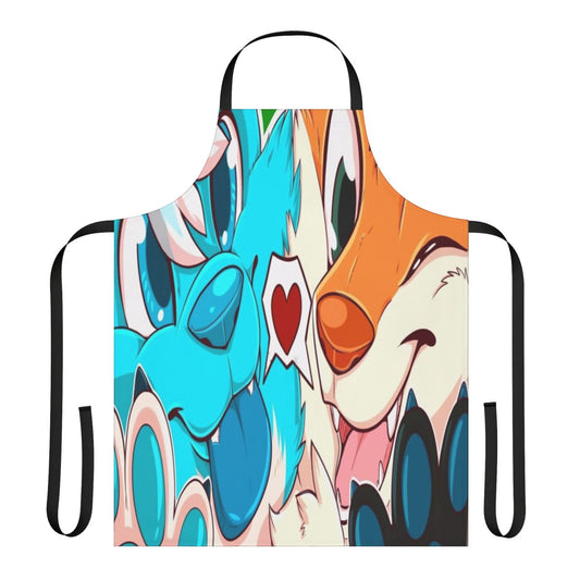 Squishy face cartoon animal apron with furry and chibi designs