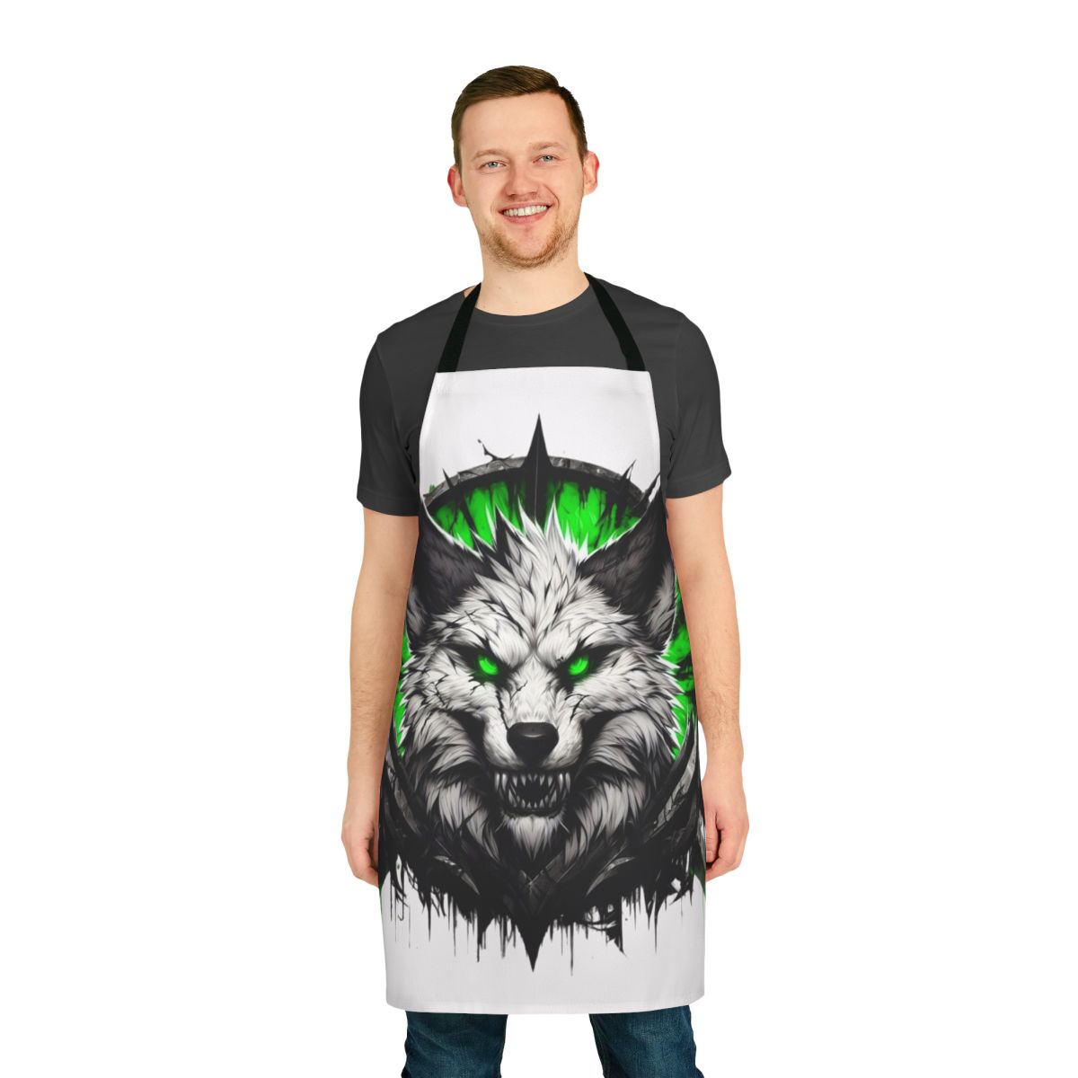Soft and fluffy animal-themed apron with kawaii design