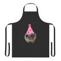 Adorable hamster themed birthday party apron with large, sad eyes and crying expression