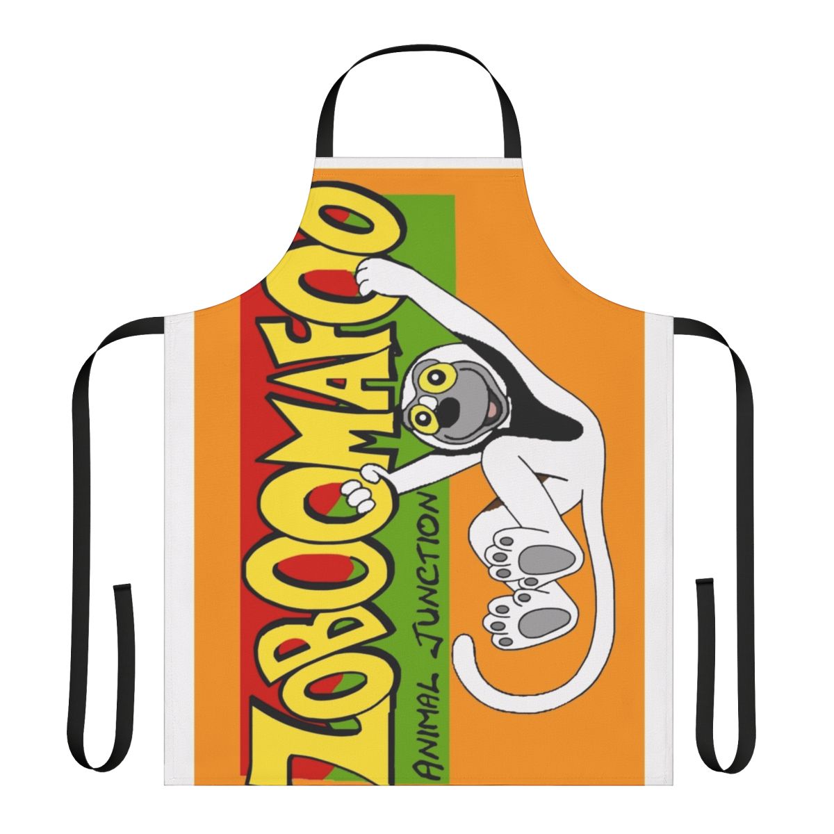 Zoboomafoo-inspired apron featuring a lemur design for kids