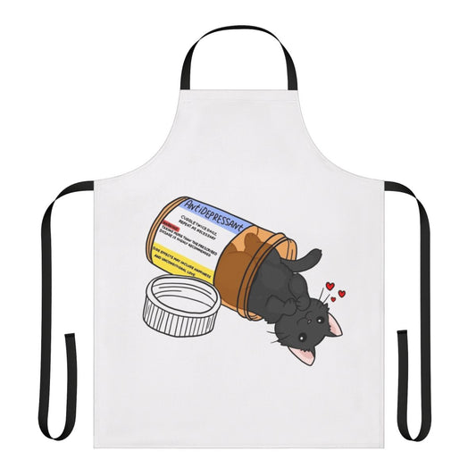 Adorable kitty apron with cartoon design for a mood-lifting experience