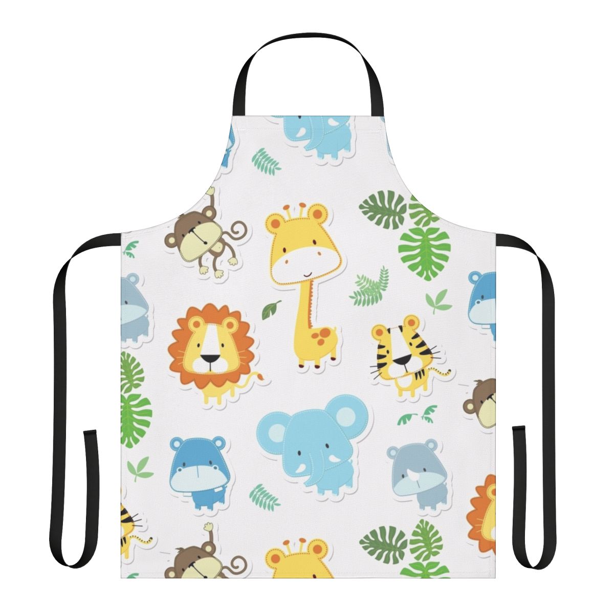 Whimsical apron featuring cute baby animal designs for adult baby diaper lovers