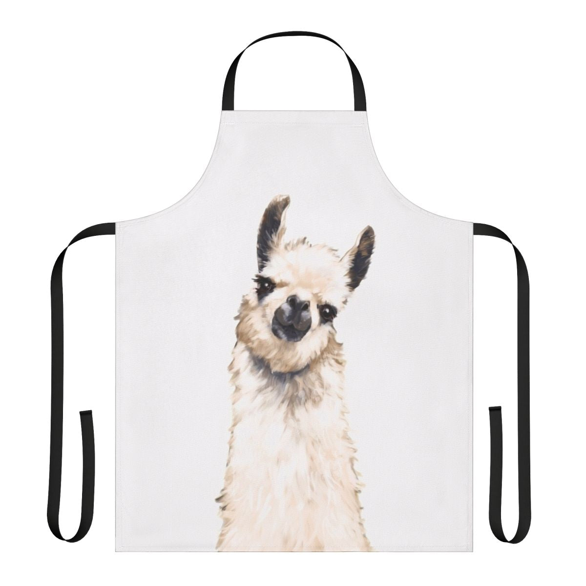 Llama-patterned apron with cute animal design