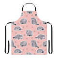 Pallas cat or manul cat themed apron with a cute, fluffy cat design