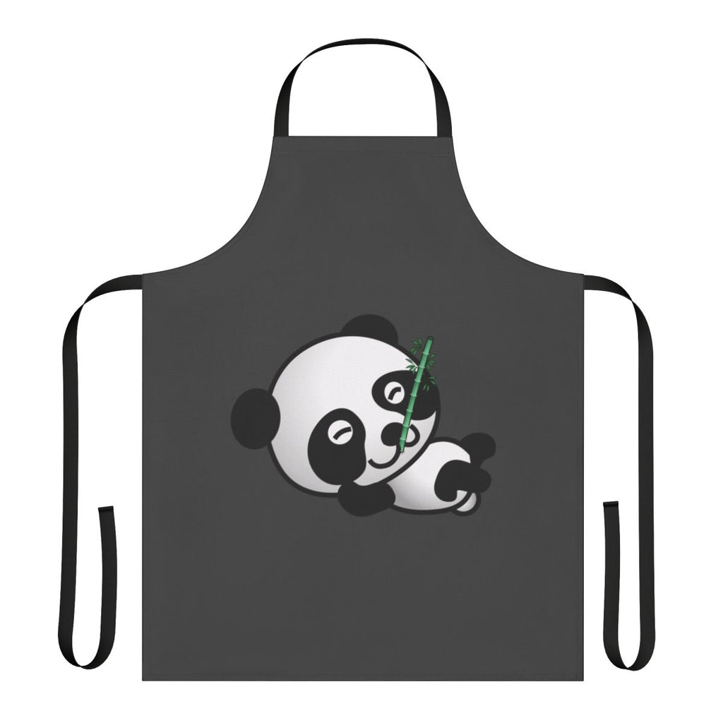 Panda-themed apron with colorful, abstract legendary animal artwork