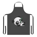 Panda-themed apron with colorful, abstract legendary animal artwork