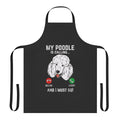 Funny apron with a poodle design for poodle owners and dog lovers