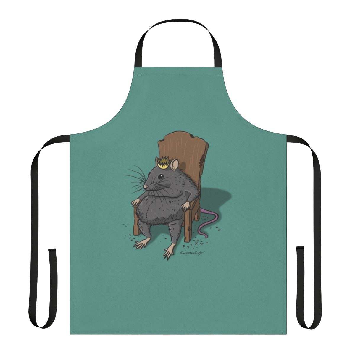 Whimsical apron featuring a playful rat king design