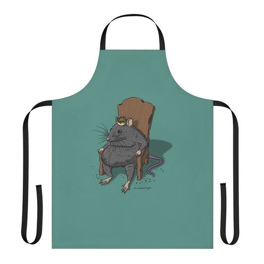 Whimsical apron featuring a playful rat king design