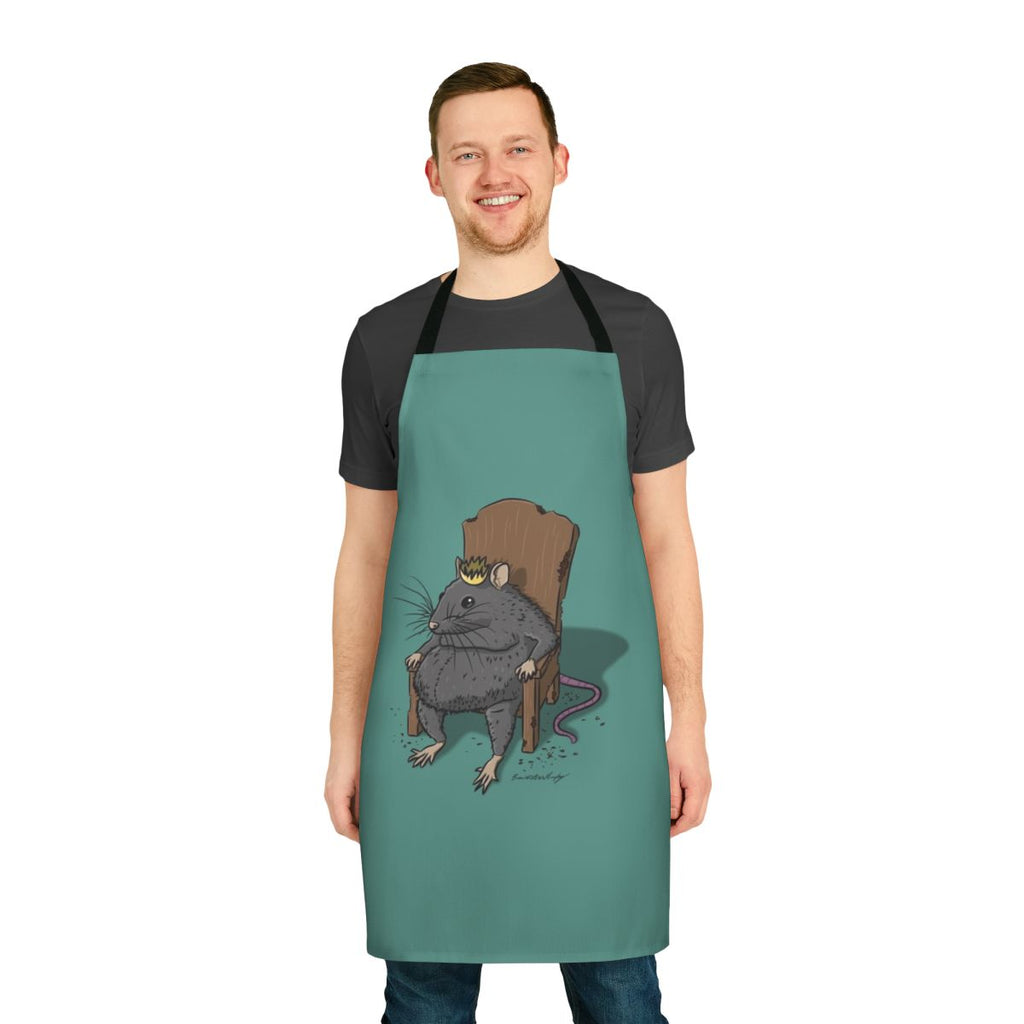 Whimsical apron featuring a playful rat king design