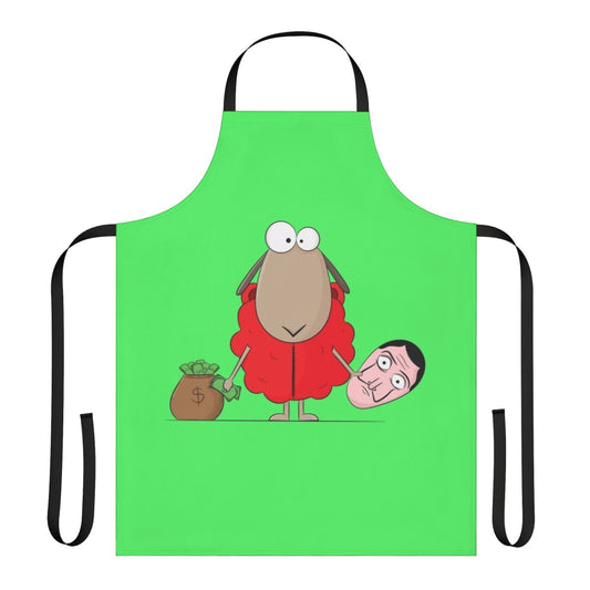 Sheep-themed apron inspired by the popular Netflix series Money Heist