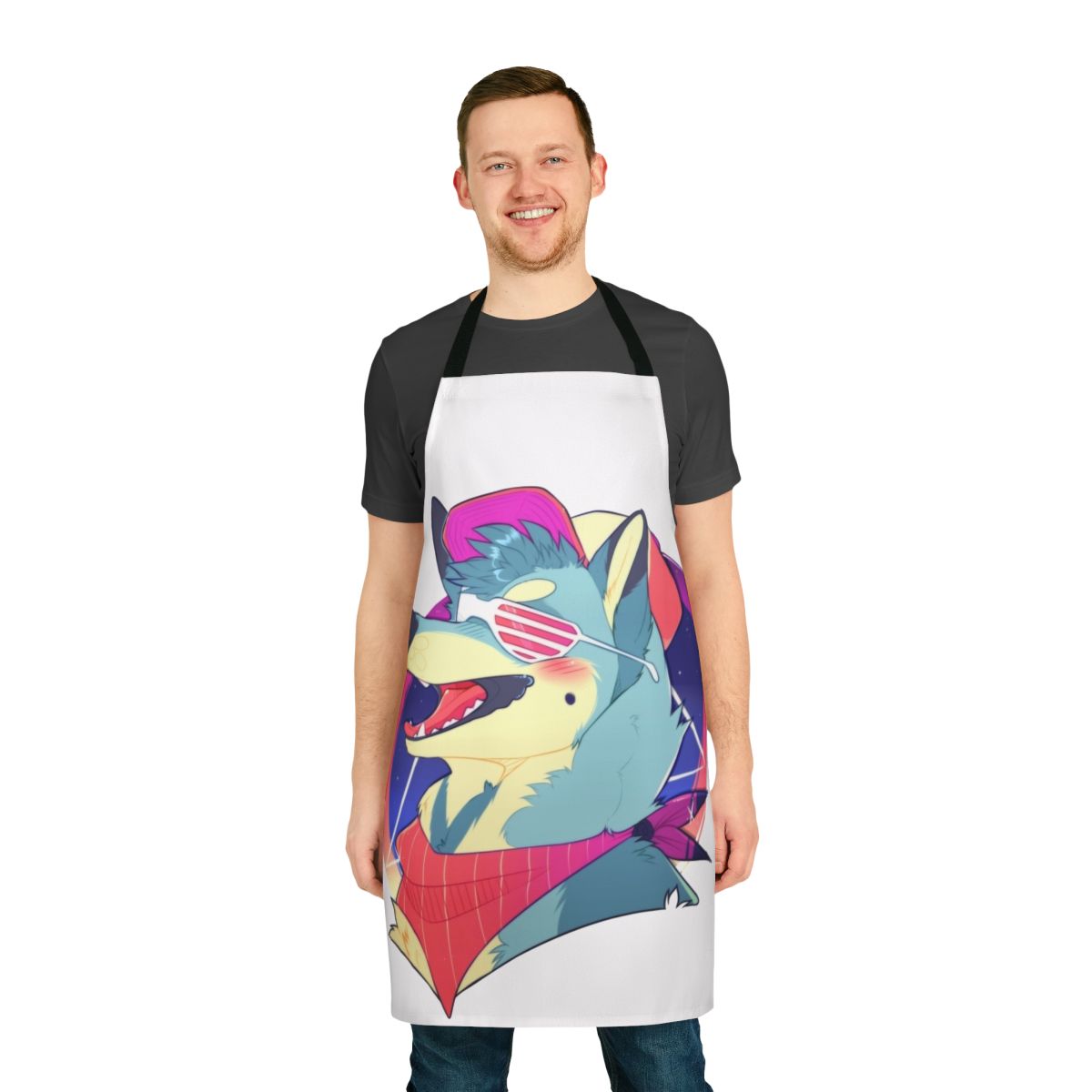Shiba Inu themed apron with cute doggo design