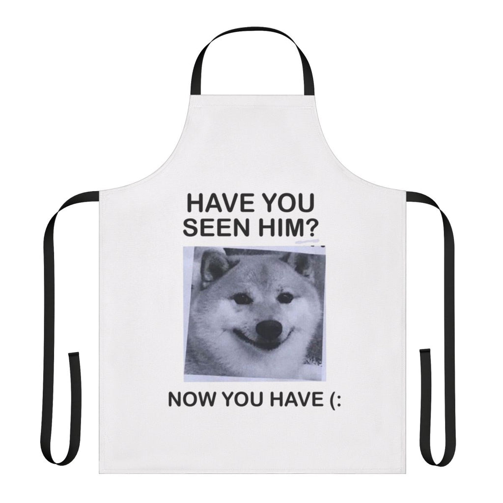Playful Shiba Inu dog printed on a high-quality apron