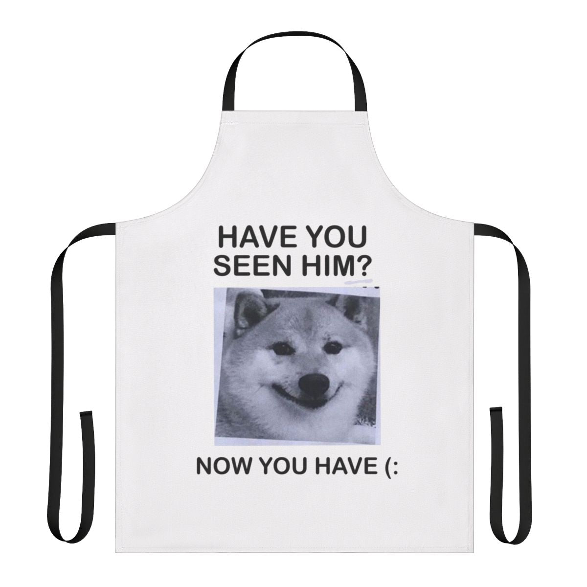 Playful Shiba Inu dog printed on a high-quality apron