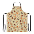 Shiba Inu breed dog print on a yellow apron