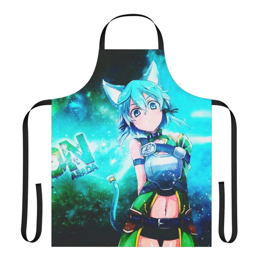 Sinon-inspired cat apron with cute design for cosplay and anime enthusiasts