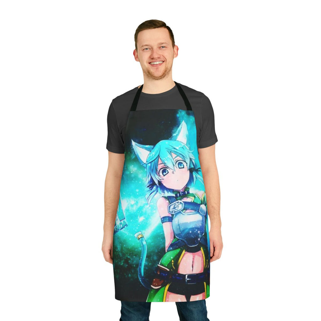 Sinon-inspired cat apron with cute design for cosplay and anime enthusiasts