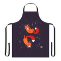 Illustration of a cute space fox character wearing an astronaut suit against a starry galaxy background