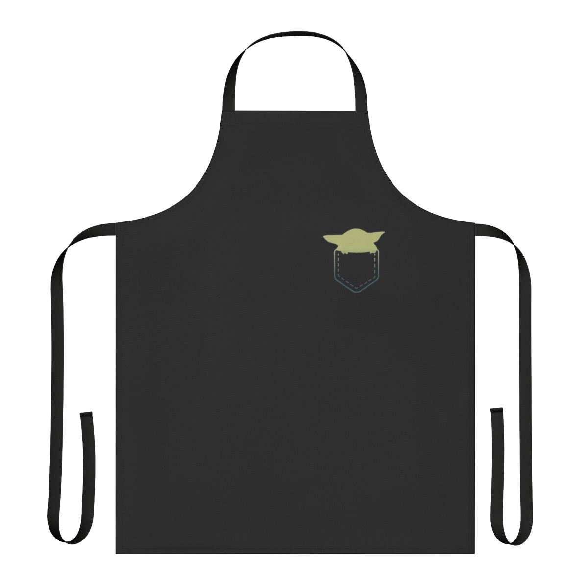 Cute apron with Baby Yoda, Yoda, and Star Wars galaxy design