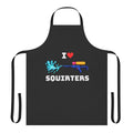 Apron with a playful squirrel and heart design