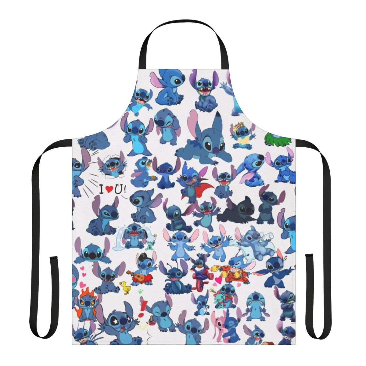 Stitch-themed apron featuring the popular blue character from the Disney movie Lilo and Stitch
