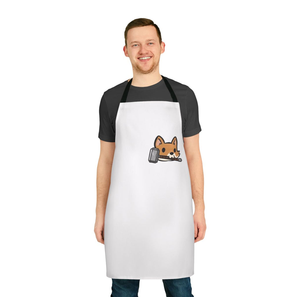 Thorgi Apron with Thor's Hammer Mjolnir and Cute Corgi Design