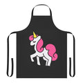 Cute pink unicorn design on a high-quality apron for kitchen use