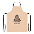 Illustration of a wombat wearing a superhero costume on an apron
