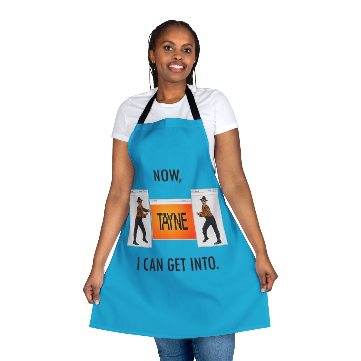 Adult Swim inspired apron featuring Celery Man, Tim and Eric, and Paul Rudd