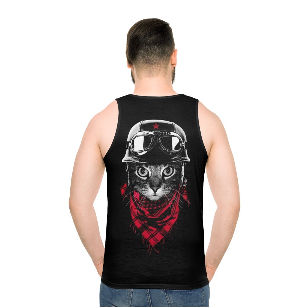 Adventurer Cat Unisex Tank Top with Cute Animal Graphics