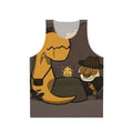 Adventurous dinosaur and tiger printed on a unisex tank top