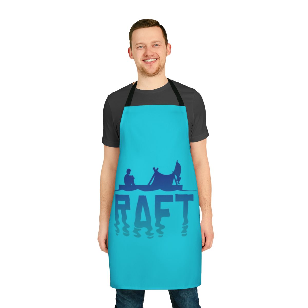Durable raft-themed apron for cooking, crafting, or outdoor activities