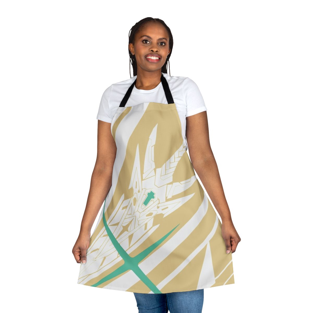 Stylized apron featuring the Aegis Mythra from the Xenoblade video game series