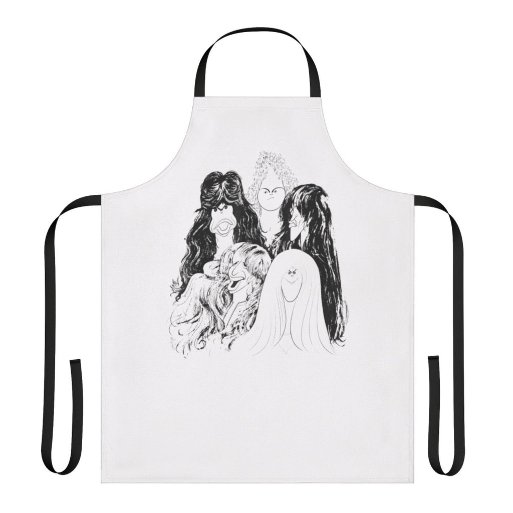 Aerosmith-inspired apron featuring the 'Draw the Line' album artwork