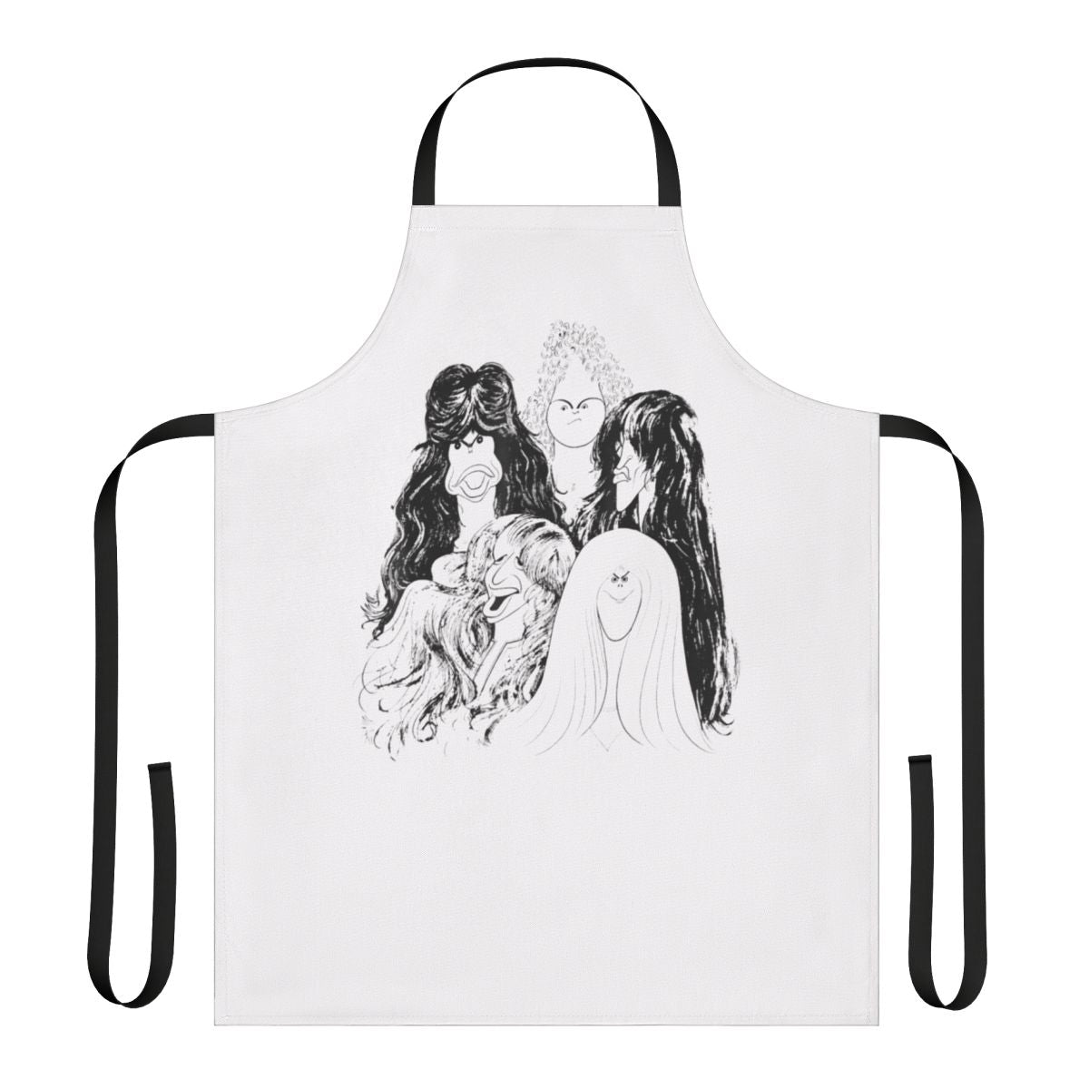 Aerosmith-inspired apron featuring the 'Draw the Line' album artwork