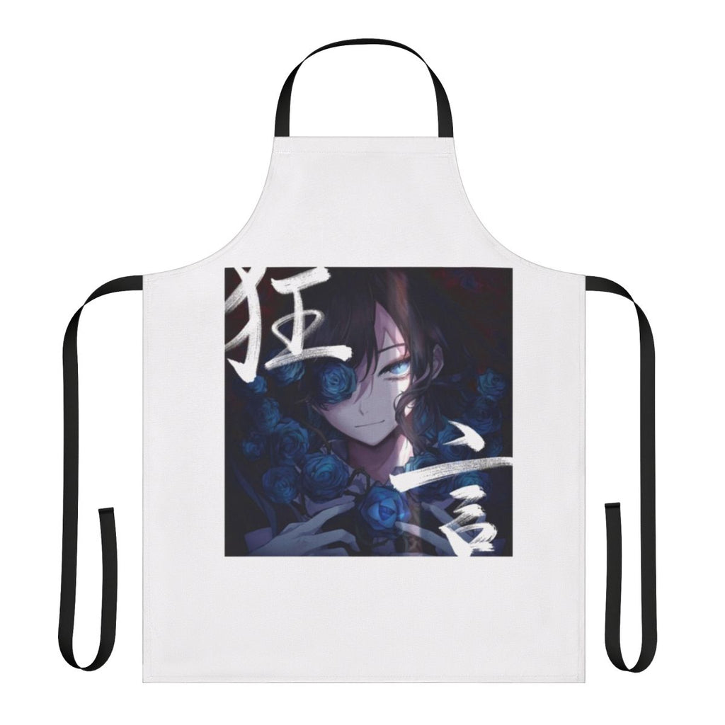 Stylish apron featuring an album cover design for a Japanese music genre like J-pop or J-rock