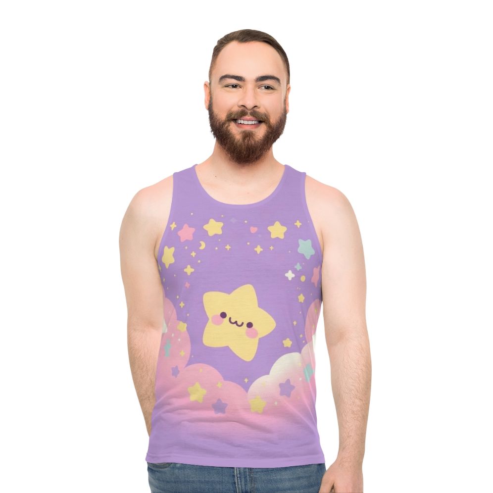 Aesthetic Star Purple Sky Unisex Tank Top