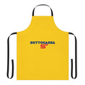 Affordable supermarket-style apron in black and white