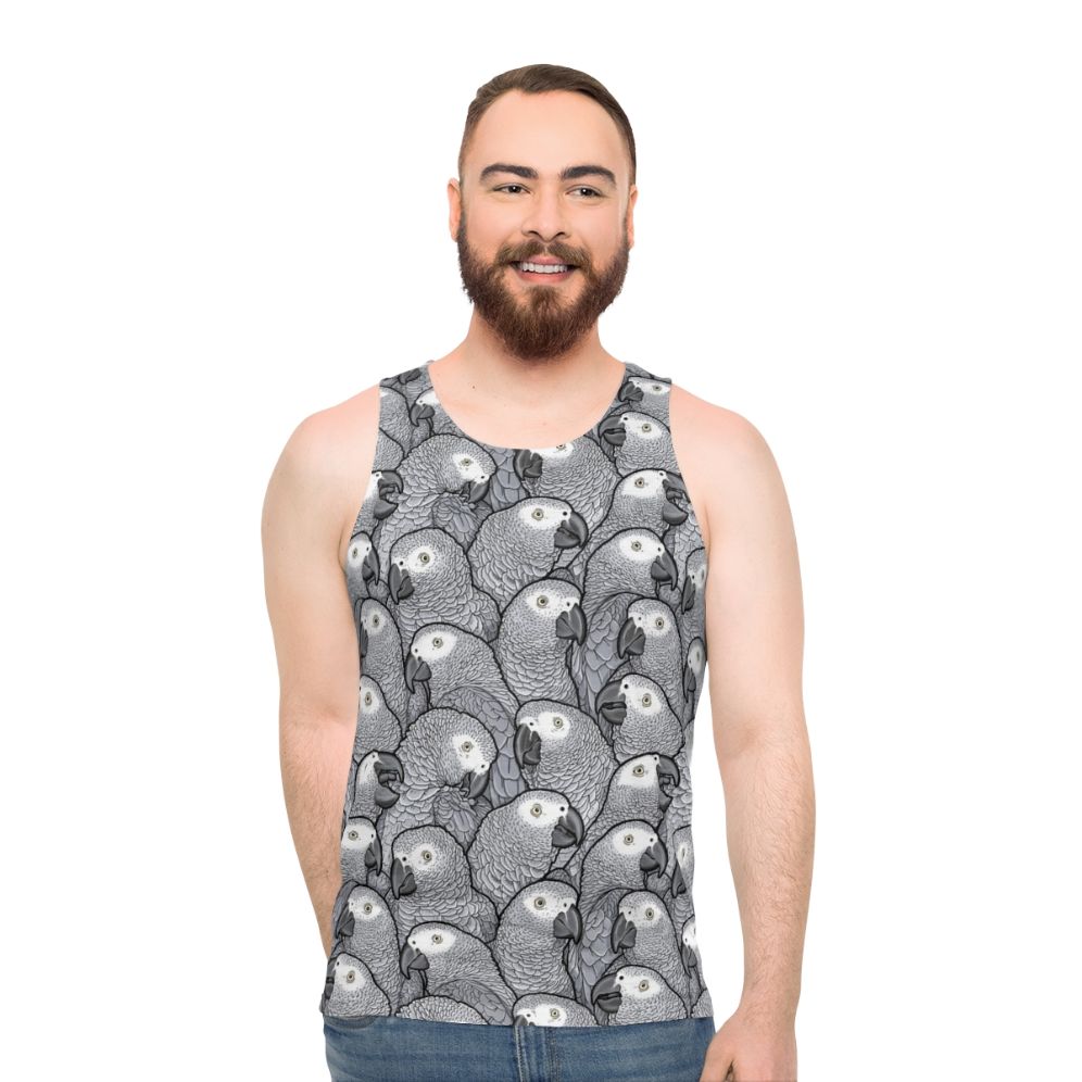 African Grey Parrot Unisex Tank Top