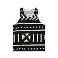 African Mud Cloth Unisex Tank Top in Black and White