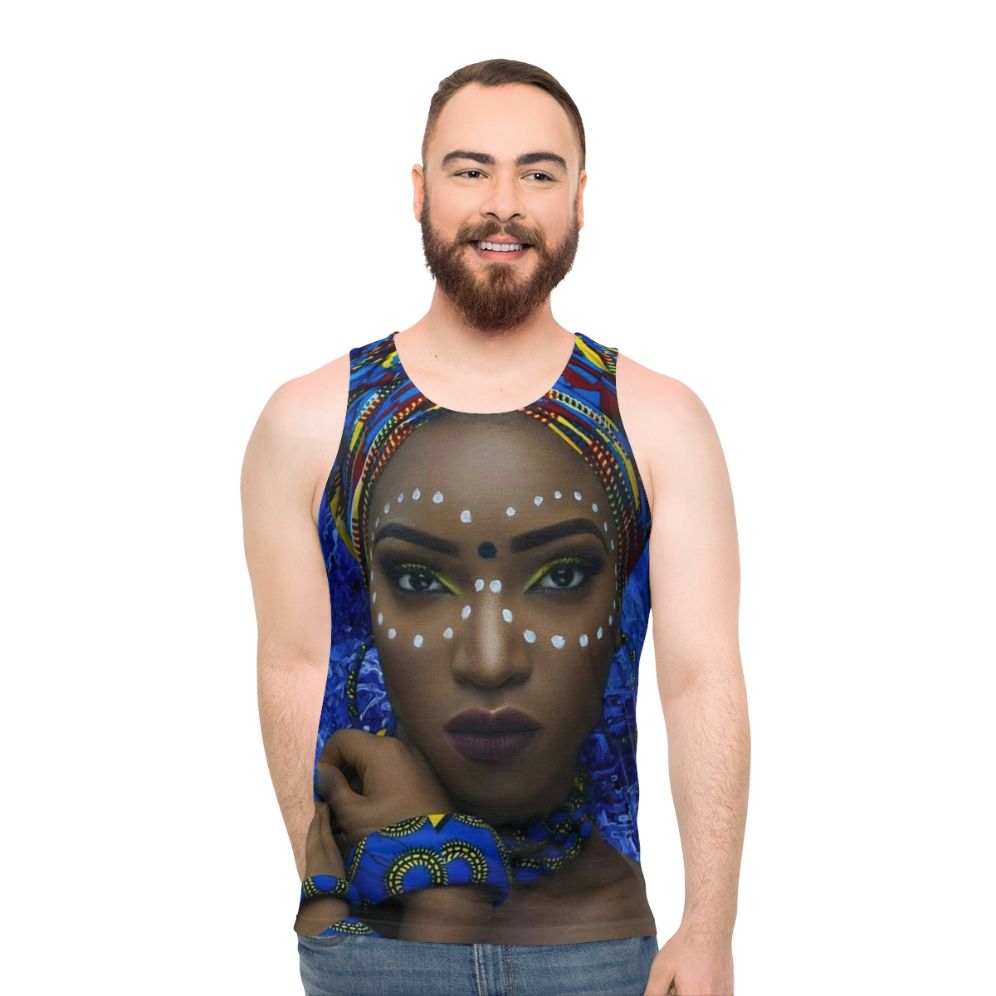 Elegant African Queen Unisex Tank Top