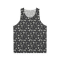 Unisex tank top featuring congo drums and guitar design