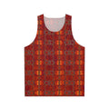 African tribal unisex tank top with bold stripe pattern