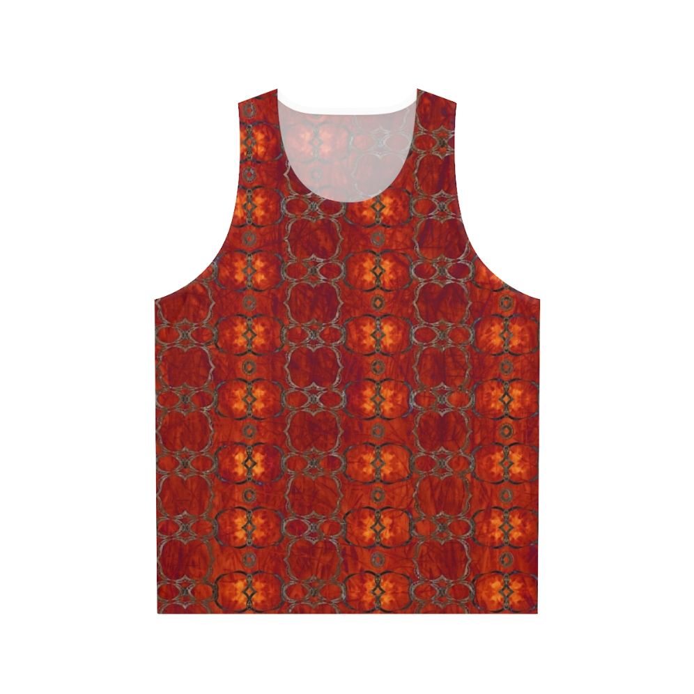 African tribal unisex tank top with bold stripe pattern