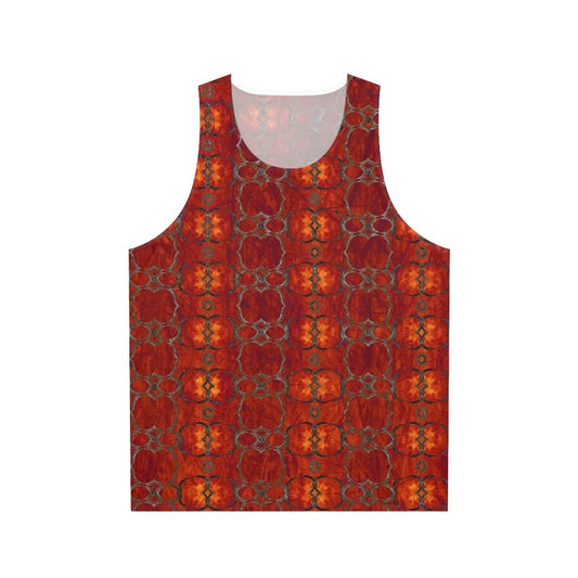 African tribal unisex tank top with bold stripe pattern