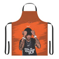 Wizkid-themed apron featuring bold, colorful African-inspired graphics
