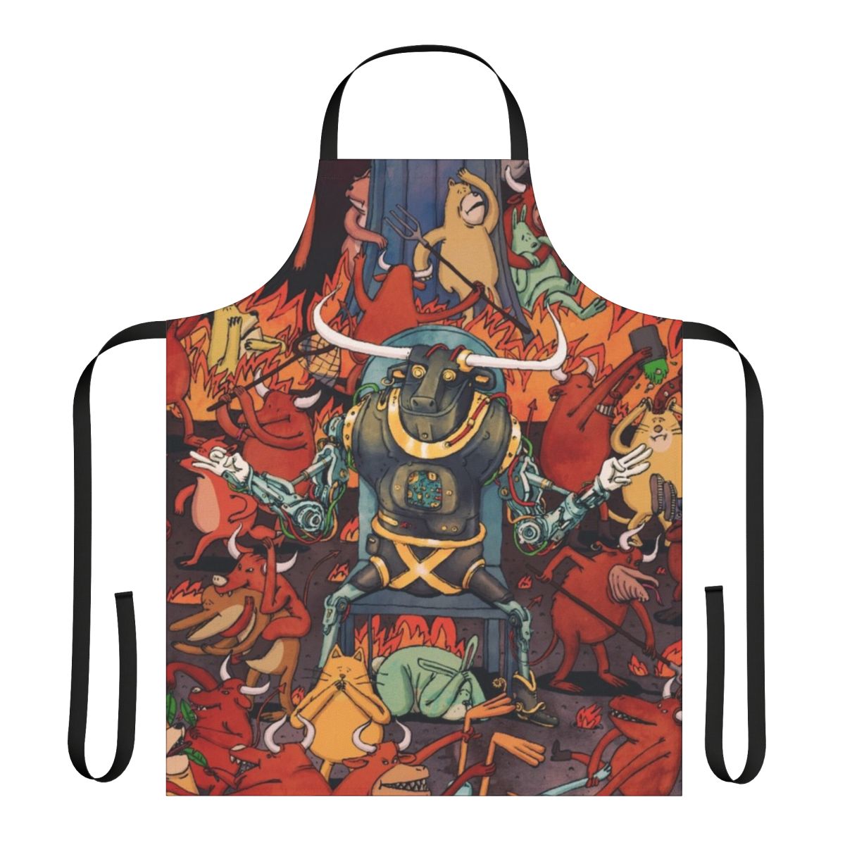 Dance Gavin Dance-themed apron with Sphinxx Afterburner design