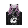 Afterlife unisex gothic skull and floral tank top